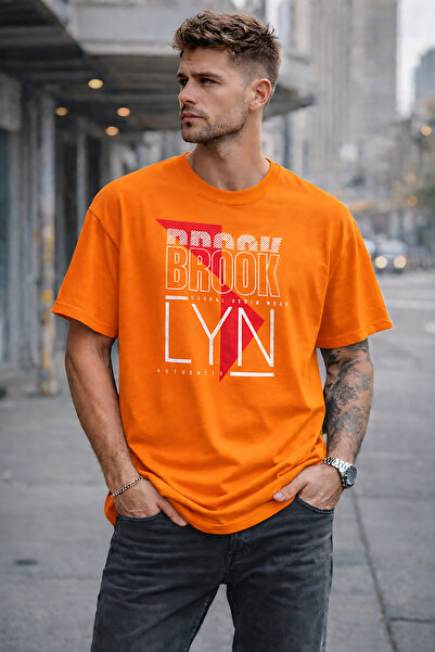 ArtYus Brooklyn Printed Cotton Relaxed Fit Round Neck Unisex T-Shirt