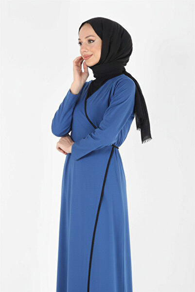 Plistre 1998_Practical Side Tie Double Breasted Piping Belted 100% Cotton Fab...