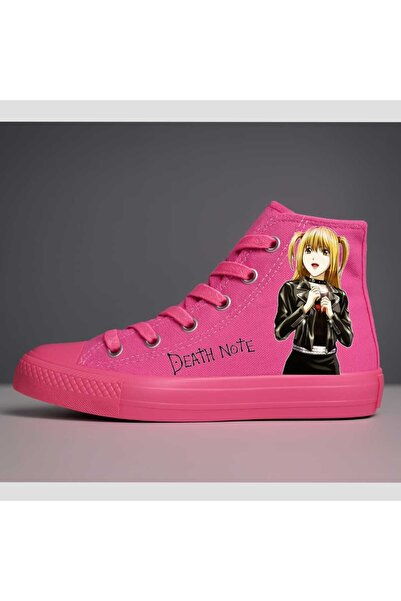 lias desing حذاء رياضي للأطفال من ميكو ذهبي الشعر مطبوع من الكتان الوردي ذو ق...