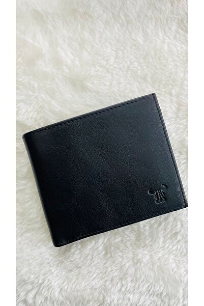 BLACK Men's Horizontal Leather Wallet