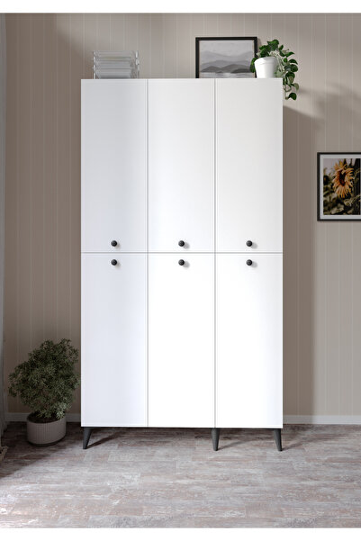 Afilli 6 Kapaklı 8 Raflı Dosya Dolabı Ve Çok Amaçlı (TAMAMI MDF)