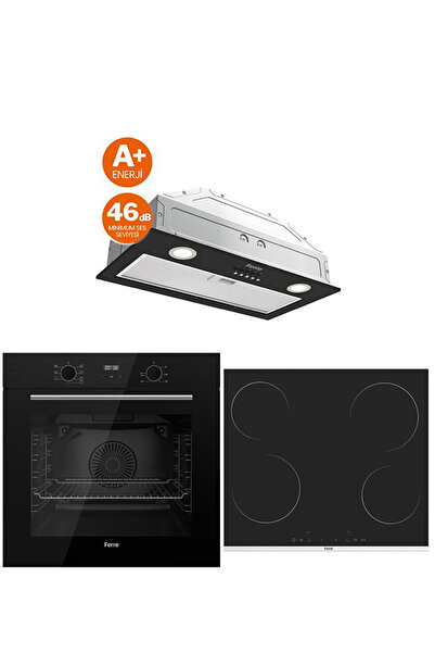 Ferre BLACK PLUS SERİSİ 3LÜ CAM ANKASTRE SET (QBL63CS-MS261-D050-SA)