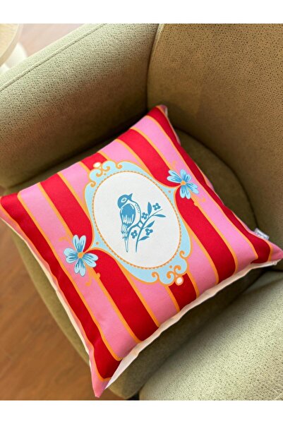 CREARTHOME Bellisima Throw Pillow Cover 45X45 cm Bird Pattern Decorative Pill...