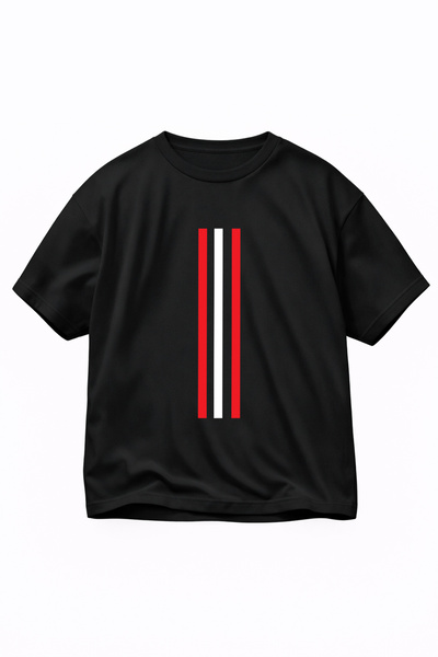 LORVEX Υπερμεγέθη T-Shirt Unisex 100% Βαμβάκι Άνετη Εφαρμογή ΚΑΘΕΤΗ ΡΙΓΑ Με Σ...