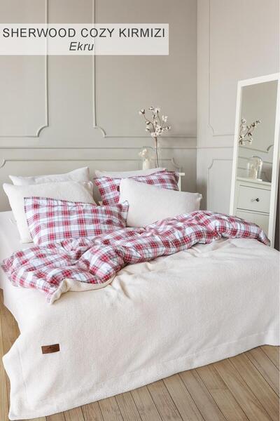 İyi Geceler İstanbul Sherwood Cozy Double Bed Sheet Bedspread Set Cream