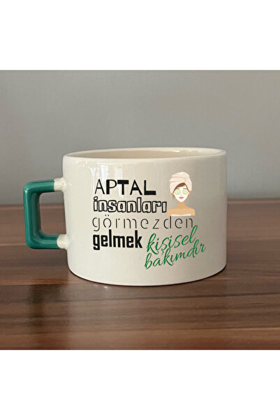 Kırtasiye Ofisi كوب هدية مربع الشكل بمقبض أخضر من لايف ستيمر، لا تتجاهل الأشخ...