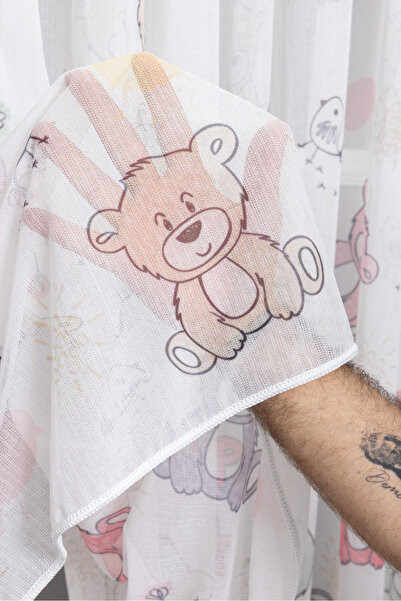 Assina Demir Ayıcık DesenliÇok Renkli 1/2 Normal Pile Ütü İstemez Çocuk Odası...