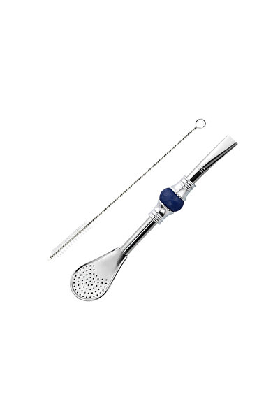 Lava Roastery Yerba Mate Bombilla Straw with Filter Spoon & Cleaning Brush, S...