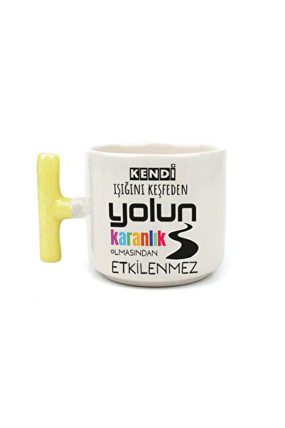 Kırtasiye Ofisi Exploring Your Own Light Yellow Handle t Motivational Gift Cu...