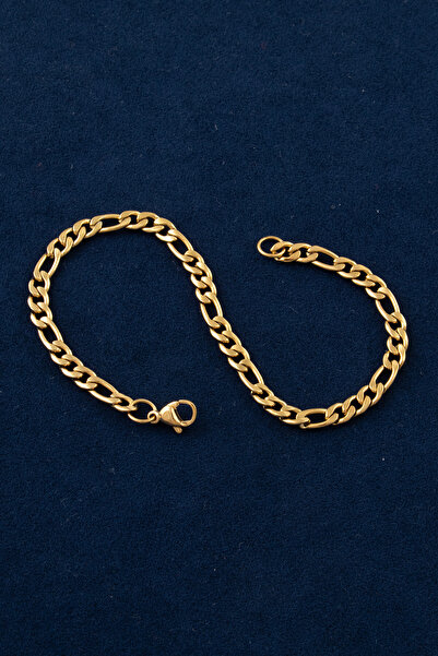 Sortie Aksesuar Altın Renk 3e1 Burgu Figür Zincir Paslanmaz Çelik Bileklik