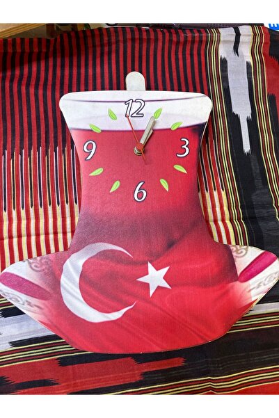 gözdem çay TÜRK BAYRAKLI DUVAR SAATİ