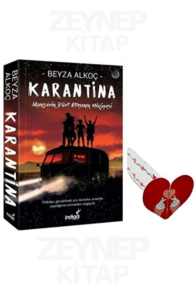 İndigo Kitap Karantina Birinci Perde(Karton Kapak)Özel Tasarım Kalp Ayraç Hed...