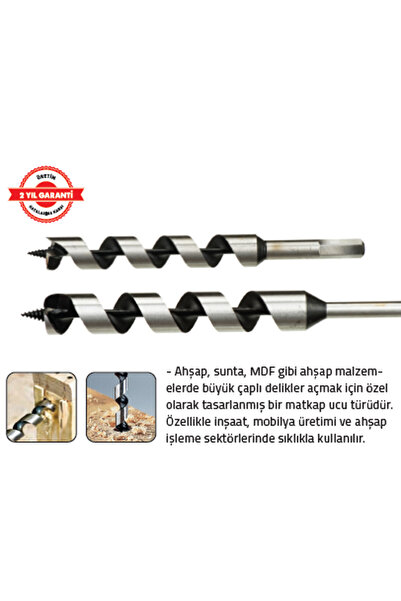 Tomax AĞAÇ DELME MATKAP UCU KISA 10 x 125 mm HEX