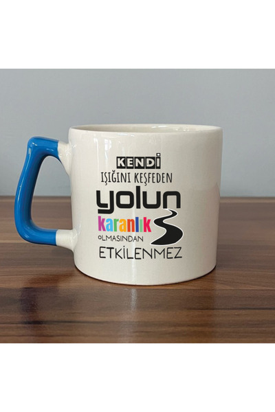 Kırtasiye Ofisi Blue Handle Prime Motivational Gift Cup Mug Cup Mug That Expl...