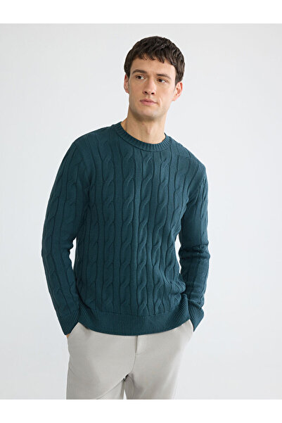 LC Waikiki Rmz Gi̇yi̇m Farkiyla Zero Roba Collar Hair Knit Men's Knitwear Swe...