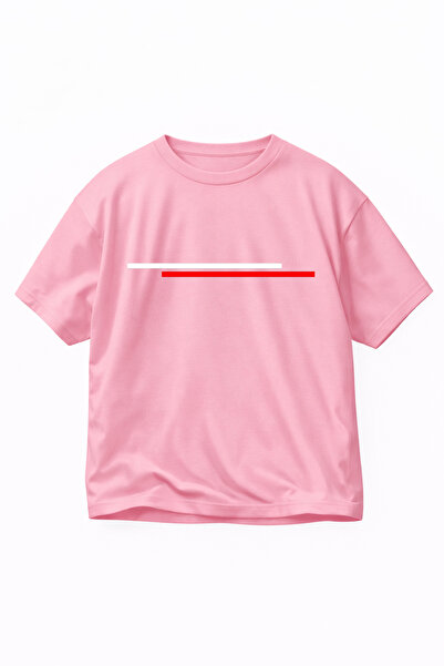 LORVEX T-Shirt Unisex Oversized 100% Cotton Comfortable Fit Red-White Striped...