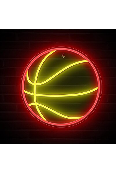 Slasa Basketball LED Neon Sign – 32x32 cm Bedroom, Game Room & Sports Fan Decor
