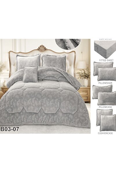 alzawia مفرش نفر مخمل فرو 4 قطع