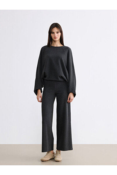 LC Waikiki Rmz Gi̇yi̇m Farkiyla Women's Wide Leg Pants with Waist Cord