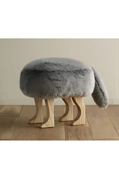 PalmirAtic Nordic-Tail Hayvan Figürlü Peluş Puf