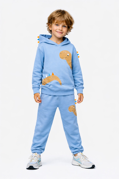 LittlePoffy Комплект за момчета с принт на динозаври, възраст 2-5 години