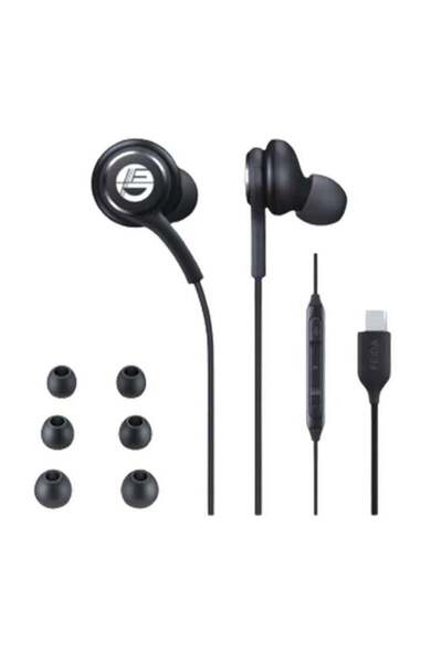 vida Type-C In-Ear Headphones with Microphone - Black