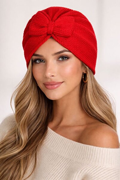 Gönülden Tasarım Hand Knitted Bowknot Women's Beanie