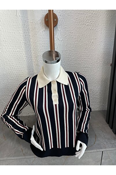 Polo yaka ince triko kazak
