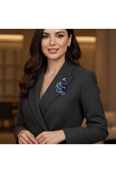 Ralp Moda TAVUS KUŞU BROŞ ŞIK TASARIMLI