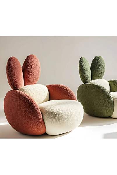 PalmirAtic Bunny-Pop Çift Renkli Bukle Çocuk Berjeri