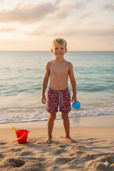 Benittokids Boy's Patterned Swim Shorts