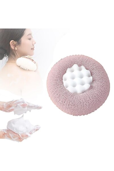 gaman ليفة تدليك للحمام مع ماصة للشفط، فعالة في تقشير الجسم وتكوين الرغوة (أل...