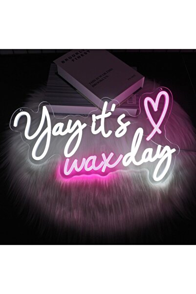 Slasa Wax Day LED Neon Sign – 25x42 cm Inspirational Bedroom & Game Room LED