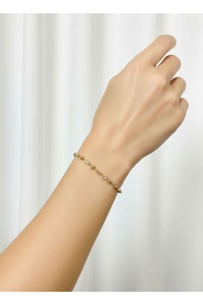 kuyumcu nurettin 2,70 gr (GRAM) 3 Renkli Dorika Toplu Bileklik Künye 14 Ayar ...