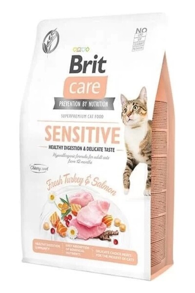 Brit Care Hipoalerjenik Sensitive Hindi ve Somonlu Tahılsız Hassas Kedi Mamas...