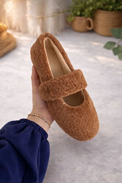 SAHRASHOES Yumuşak peluş kadın ev babeti