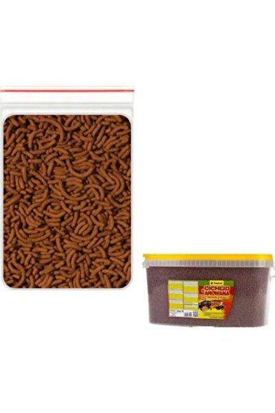 Tropica Tropical Cichlid Arowana Medium Sticks 250GR (Açık) Kilitli Poşette G...