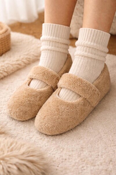 SAHRASHOES yumuşak peluş kadın ev babeti