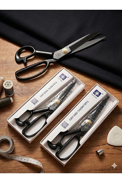 akyüz makine Q.X.Yun Professional Tailor Scissors - Black Carbon Steel Fabric...