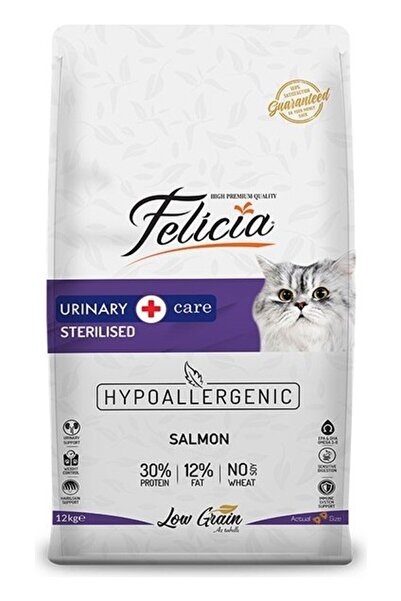 Felicia Düşük Tahıllı Hipoalerjenik Somonlu Kısırlaştırılmış Kedi Maması 12 Kg