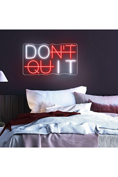 Slasa لافتة نيون LED مكتوب عليها "افعلها" - مصباح جداري تحفيزي باللونين الأحم...