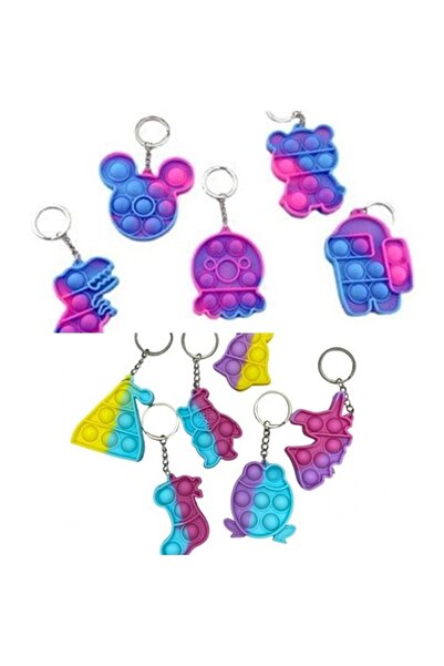 Flippy Mini POP IT Jucarie Push Pop Bubble Fidget Breloc, Modele diverse, Mul...