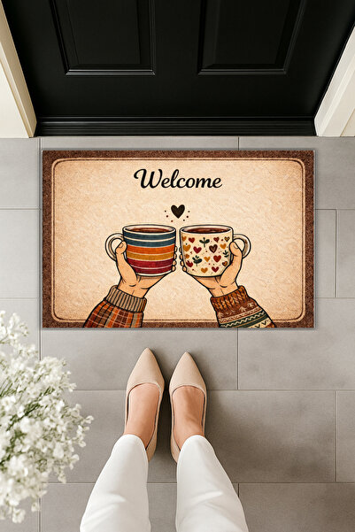 Dormot Modern Digital Printing - Welcome Coffee - Doormat