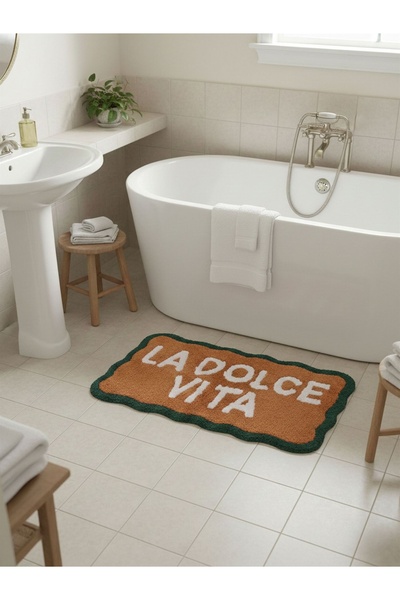 RİVO HOME DECOR The Mia 100% Pure Cotton Bath Mat 60X100 cm 20 mm Extra Plush...