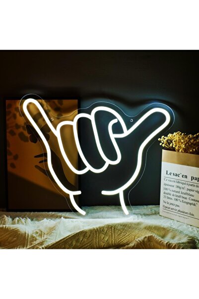 Slasa Shaka Hand Gesture LED Neon Sign – 40x31.5 cm Hawaiian Wall Light