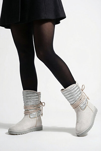 meltemin.papucu LİNSE İÇİ YÜNLÜ BAĞLAMALI BOT