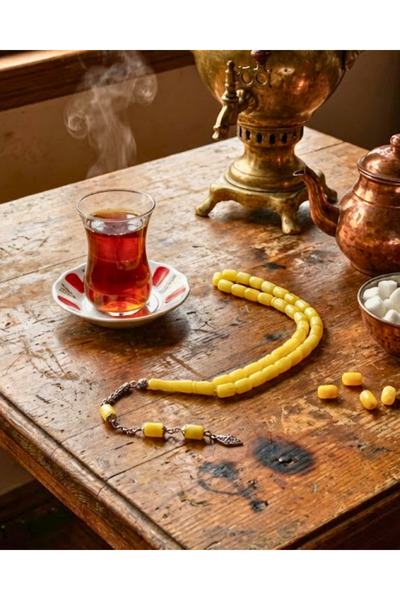 SUFİ TESBİH VE ESANS Mărgele de rugăciune din chihlimbar Beirut Damla - Culoa...
