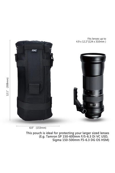 Choice حقيبة عدسات كاميرا JJC مقاس XXXXL مقاومة للماء، حقيبة عدسات لكاميرات D...