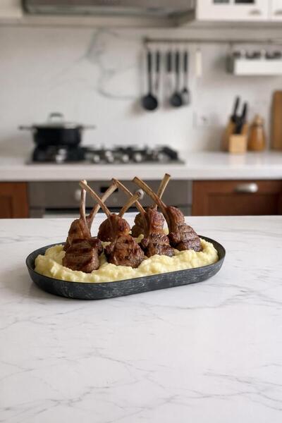 CASTEROLİ Blackwood (Wood Look) Large Oval Presentation Plate – 28 × 15.5 cm