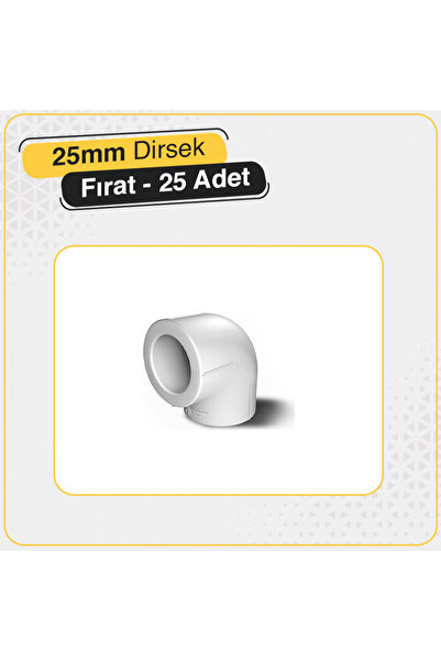 NVT YAPI İNŞAAT Fırat Pprc Kapalı Dirsek 25mm Temiz Su (25 ADET)